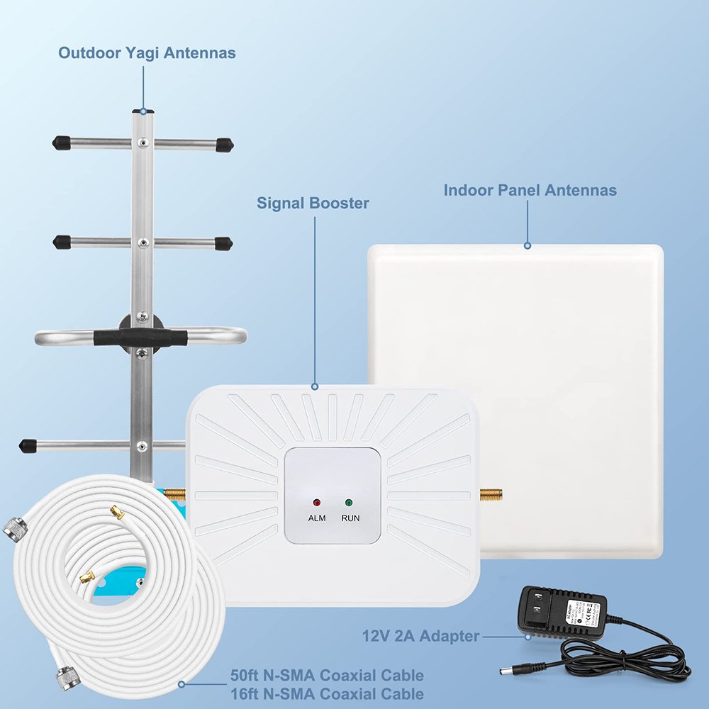 2024 New Single Antenna Band13 Quad Band 2G/3G/4G Mobile Cell Phone Signal Booster for 4G/GSM/3G/GPRS Networks